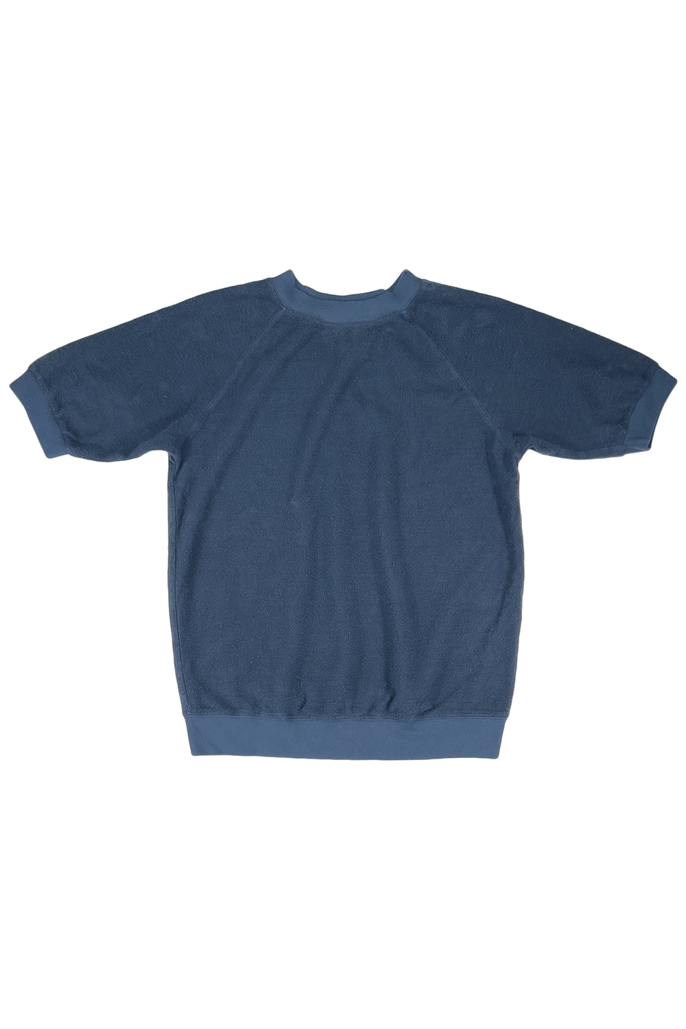 Short Sleeve Raglan Sherpa Sweatshirt | Jungmaven Hemp Clothing & Accessories / Color: Navy