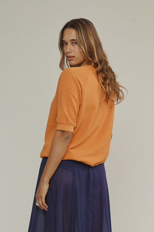 Short Sleeve Raglan Fleece Sweatshirt - Sale Colors | Jungmaven Hemp Clothing & Accessories / Color: