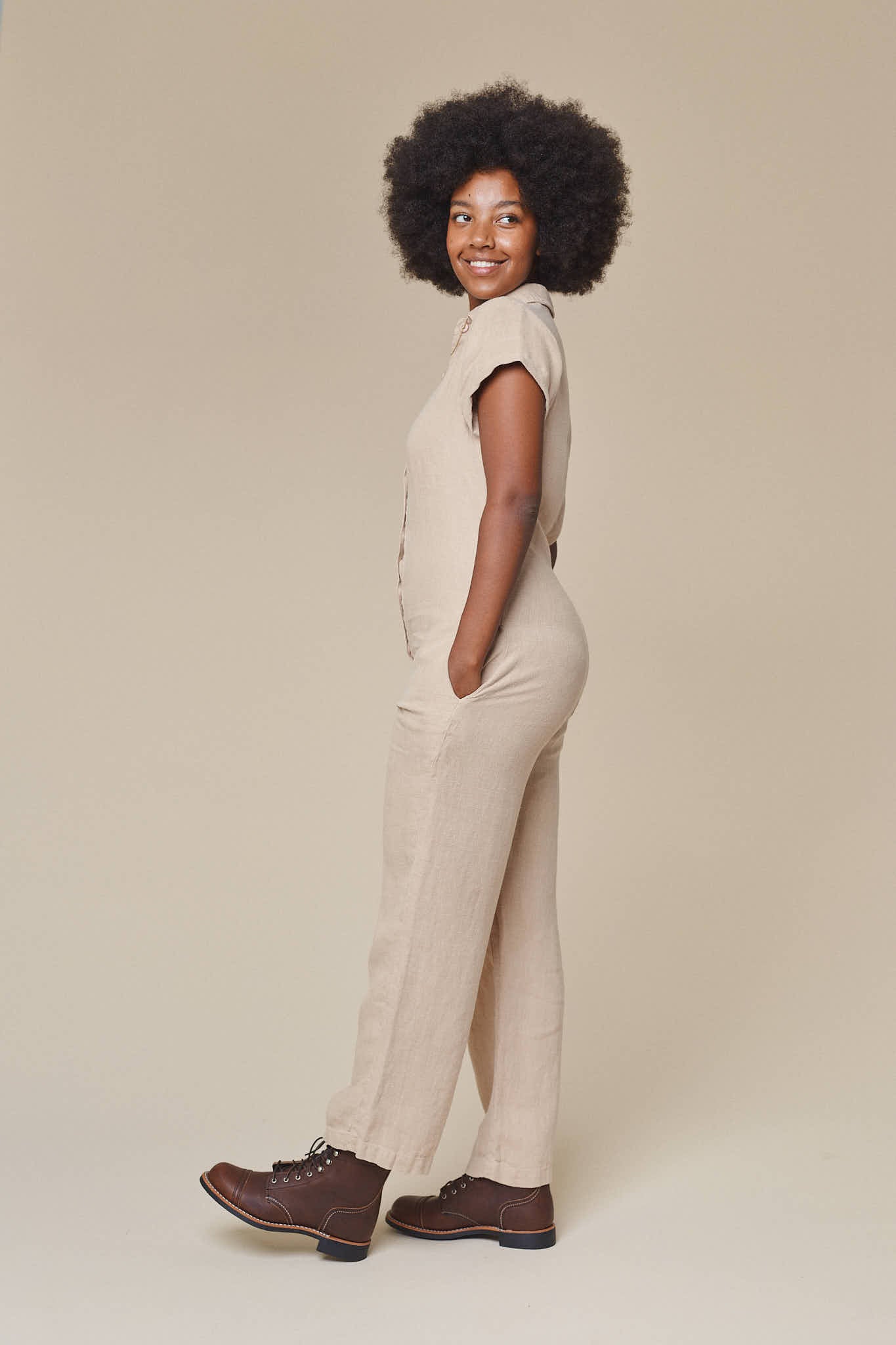 Stillwater Polo Pant Romper | Jungmaven Hemp Clothing & Accessories / Color: