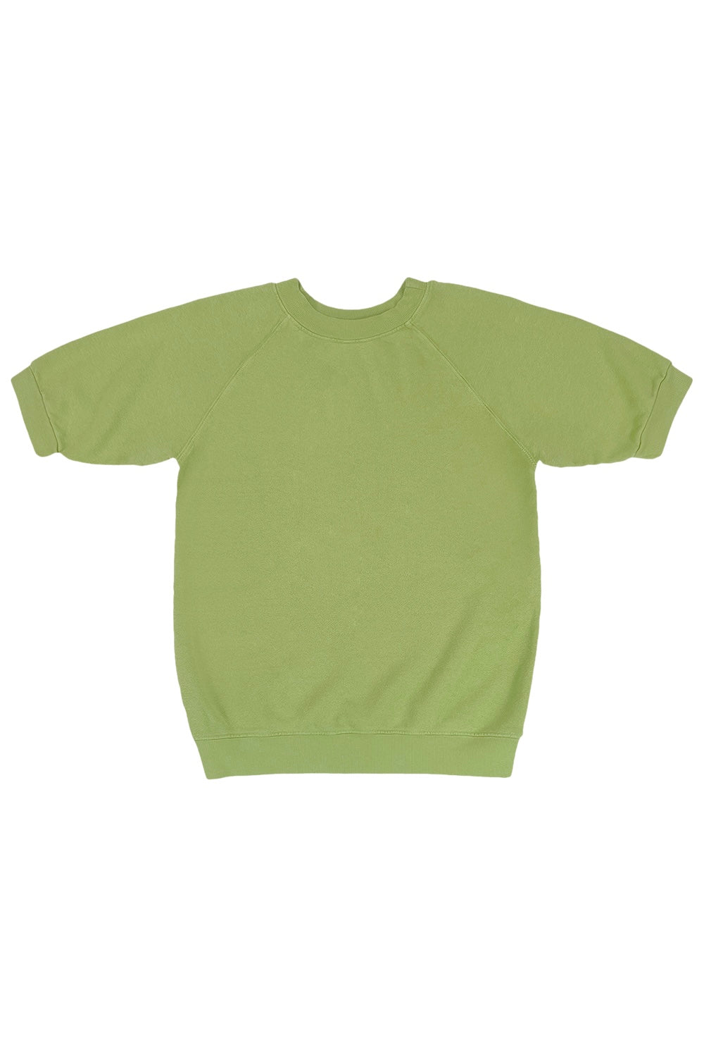 Short Sleeve Raglan Fleece Sweatshirt | Jungmaven Hemp Clothing & Accessories / Color: Dark Matcha