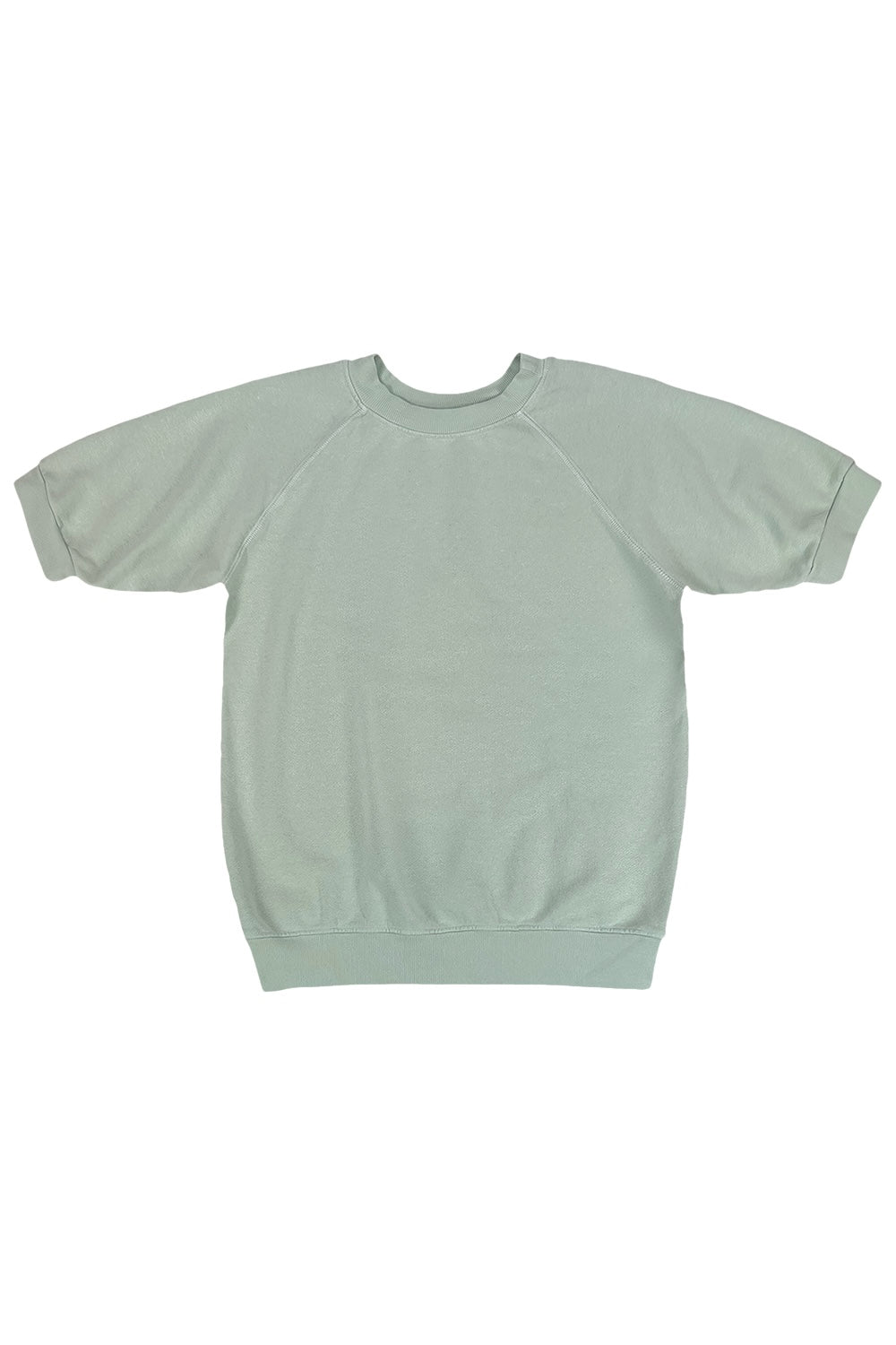 Short Sleeve Raglan Fleece Sweatshirt | Jungmaven Hemp Clothing & Accessories / Color: Seafoam Green