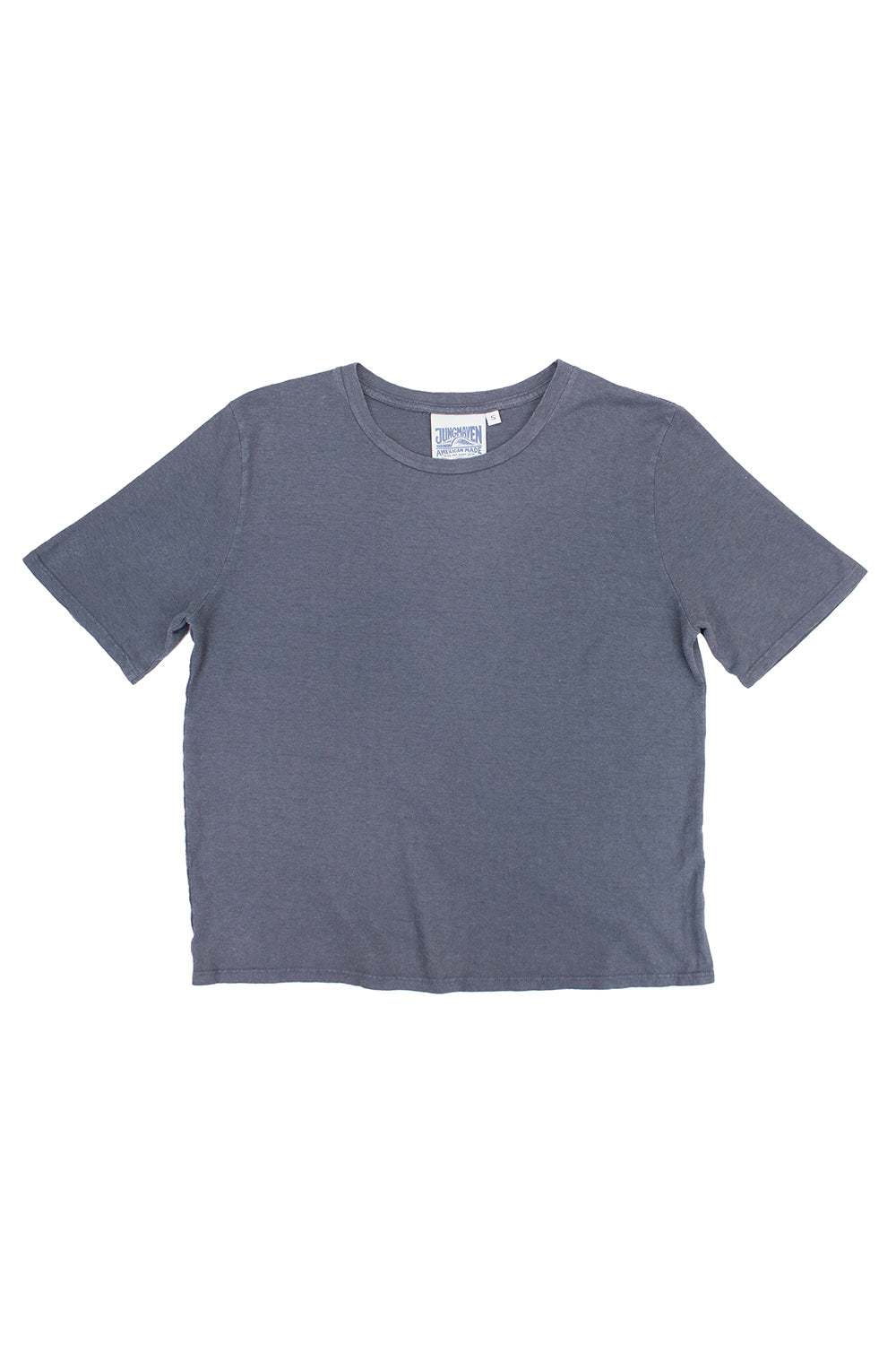Silverlake Cropped Tee | Jungmaven Hemp Clothing & Accessories / Color: Diesel Gray
