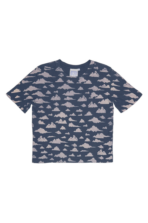Clouds Silverlake Cropped Tee | Jungmaven Hemp Clothing & Accessories / Color: Navy