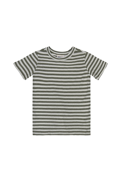 Stripe Grom Tee | Jungmaven Hemp Clothing & Accessories / Color: Olive/White Stripe