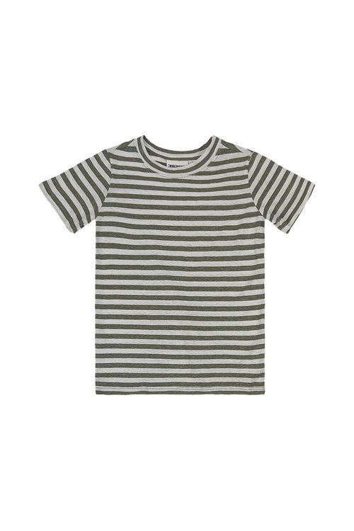 Stripe Grom Tee | Jungmaven Hemp Clothing & Accessories / Color: Olive/White Stripe
