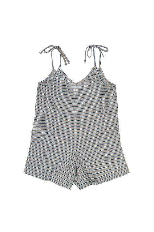 Stripe Sespe Short | Jungmaven Hemp Clothing & Accessories / Color: Teal/White/ Gray Stripe