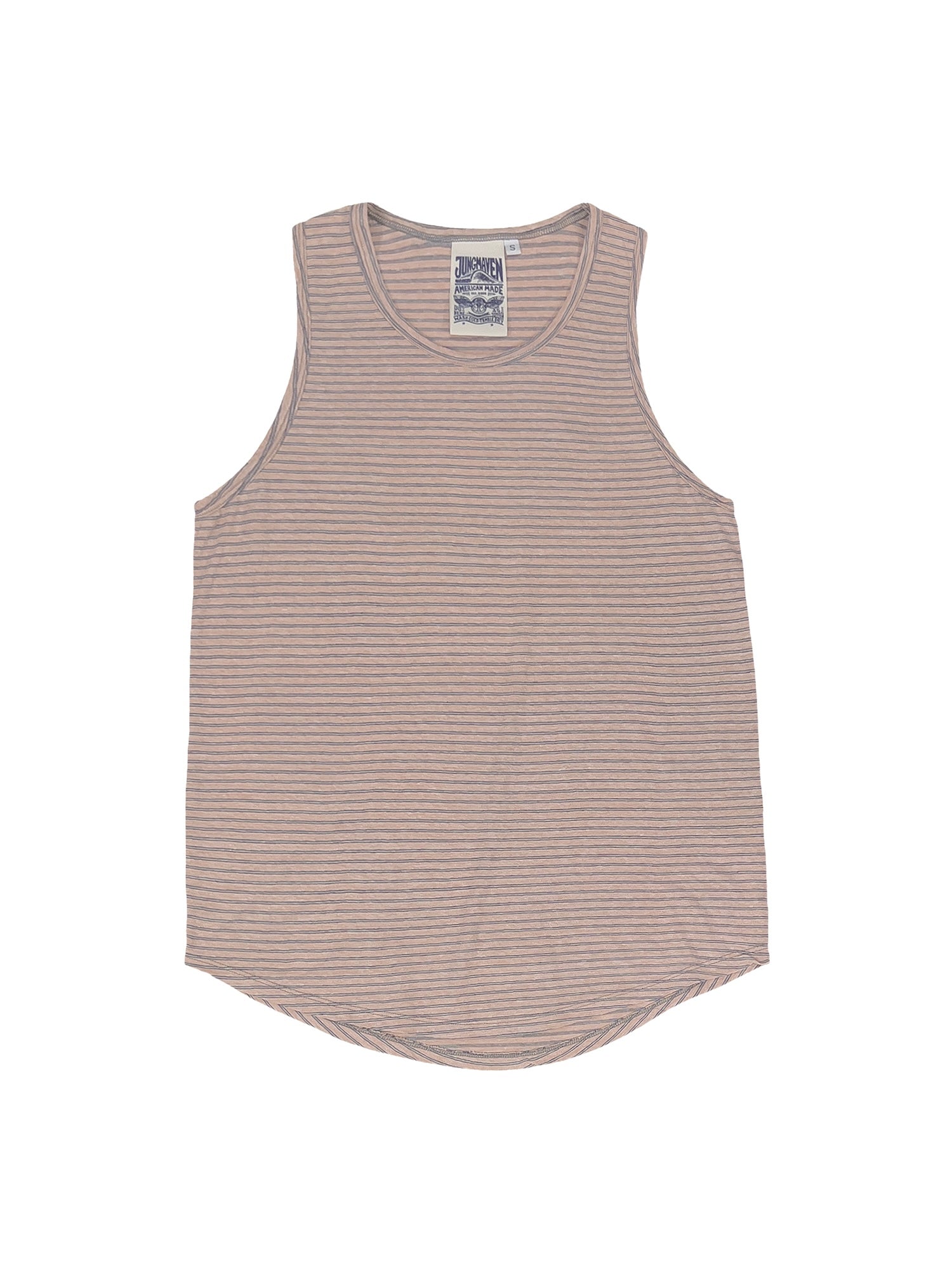 Stripe Tank Top  | Jungmaven Hemp Clothing & Accessories / Color: Pink/Blue/Canvas Thin Stripe