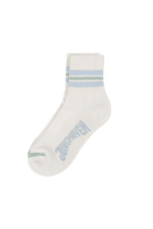 Town and Country Ankle Socks | Jungmaven Hemp Clothing & Accessories / Color: Coastal Blue/Pistachio
