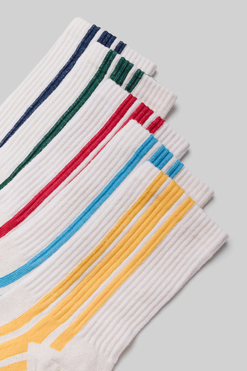 Vertical Stripe Socks by American Trench | USA Made | Jungmaven Hemp Clothing & Accessories / Color: