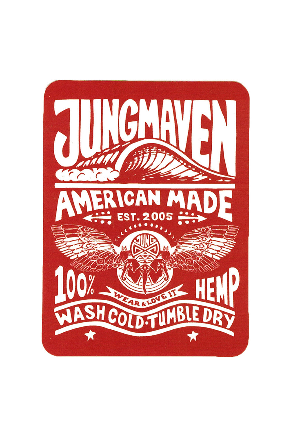 Jungmaven Stickers | Jungmaven Hemp Clothing & Accessories / Color: Rooibos Tea