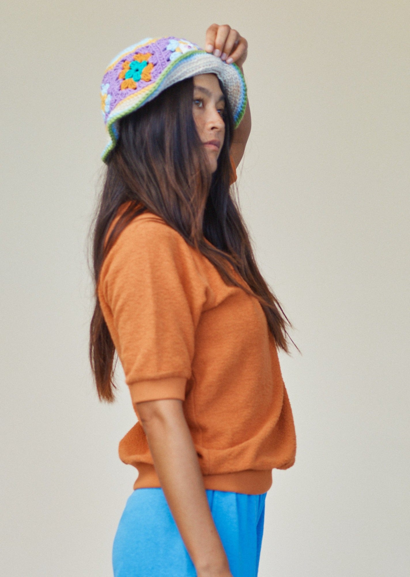 Short Sleeve Raglan Sherpa Sweatshirt | Jungmaven Hemp Clothing & Accessories / Color: