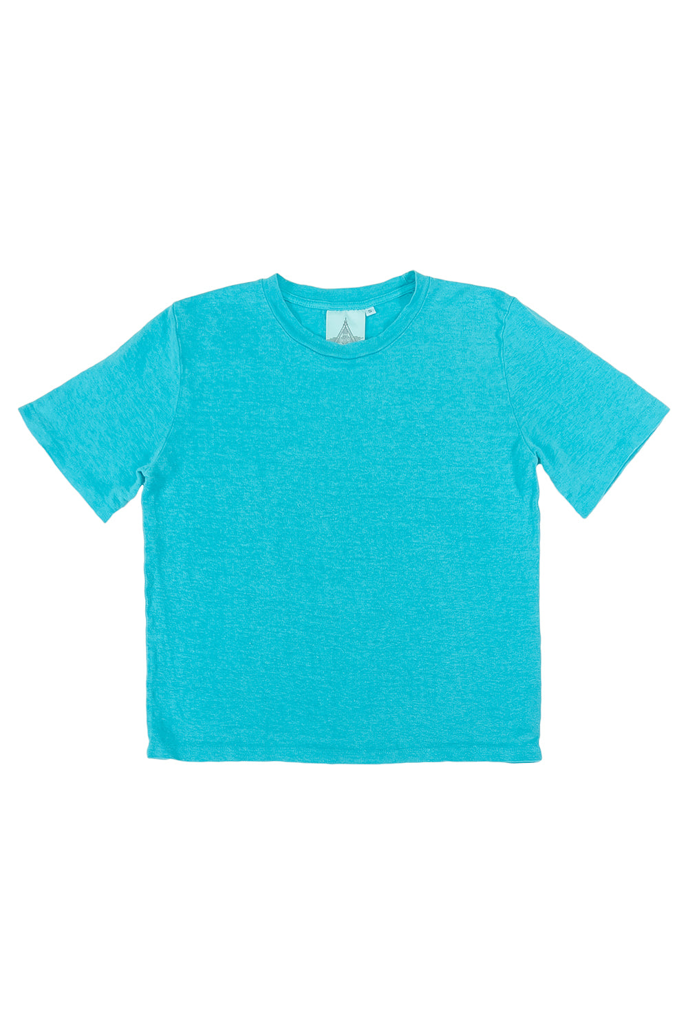 Dakota - 100% Hemp Cropped Tee | Jungmaven Hemp Clothing & Accessories / Color: Caribbean Blue