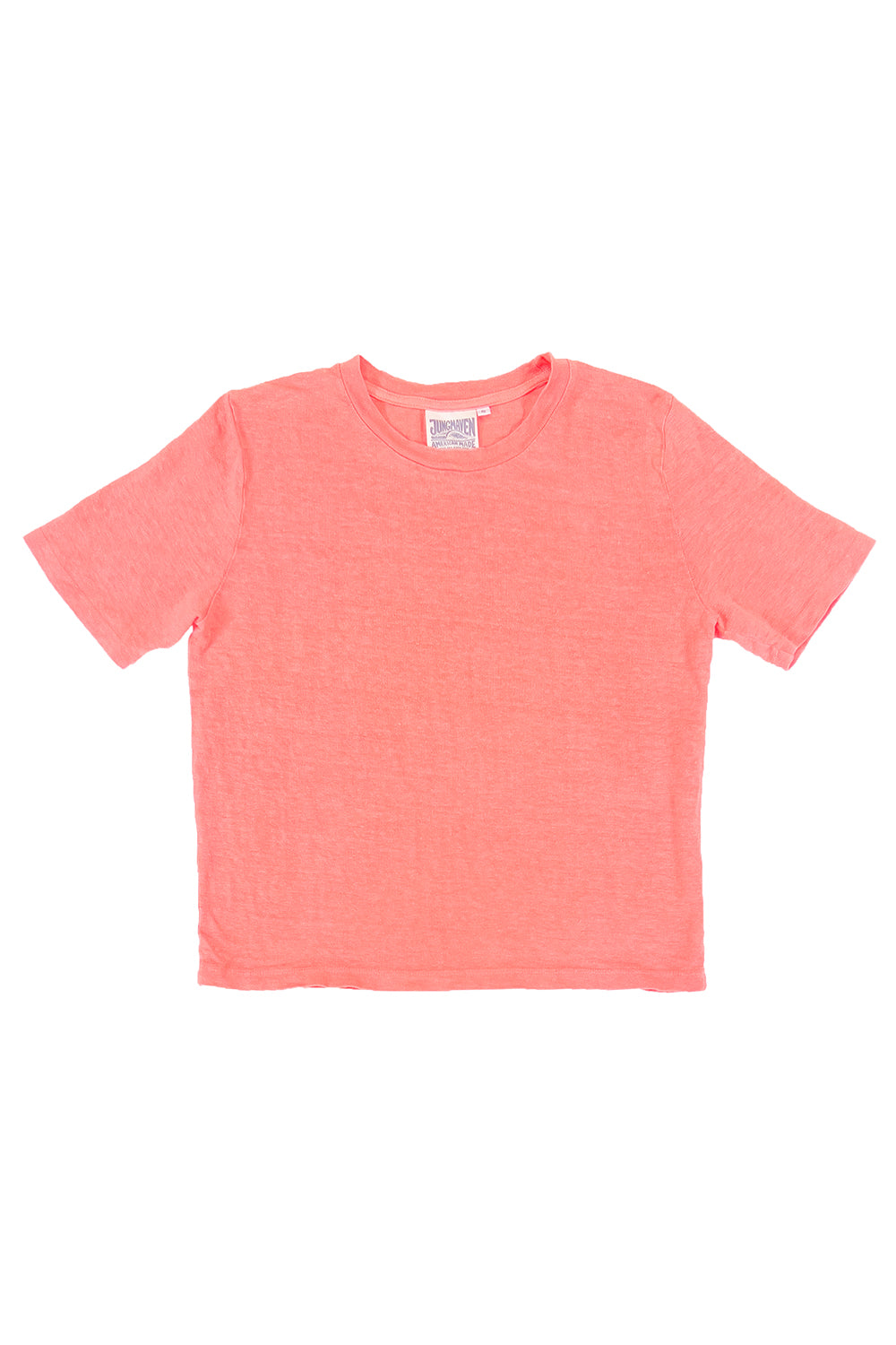 Dakota - 100% Hemp Cropped Tee | Jungmaven Hemp Clothing & Accessories / Color: Pink Salmon