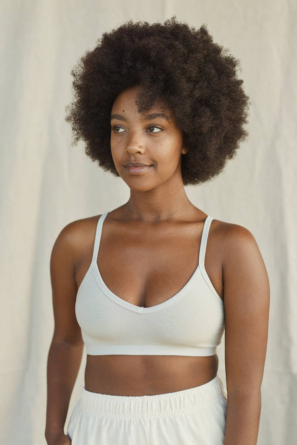 Bralette | Jungmaven Hemp Clothing & Accessories / model_desc: Abeba is 5’7” wearing M