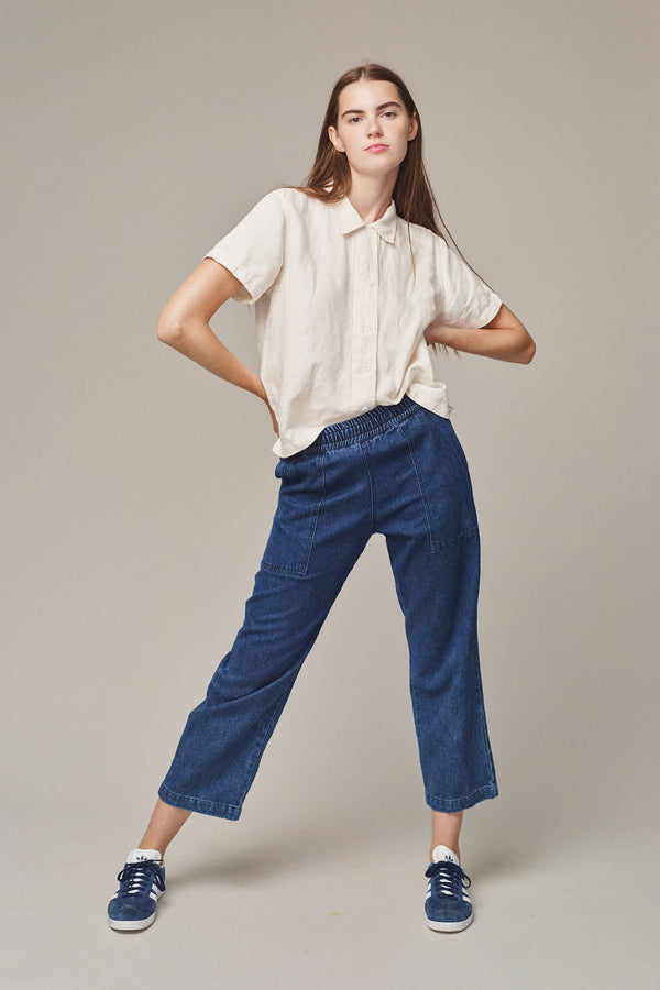 Denim Ocean Pant | Jungmaven Hemp Clothing & Accessories / model_desc: Gwyn is 5’11” wearing S