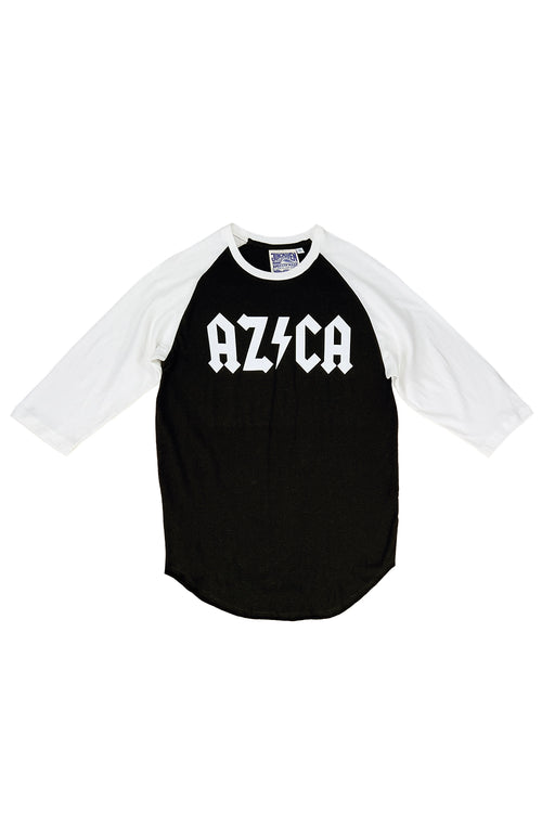 AZ/CA Stones 3/4 Sleeve Raglan | Jungmaven Hemp Clothing & Accessories / Color: White Sleeve/Black Body