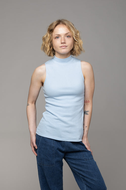 Mariposa Mock Neck Tank - Sale Colors | Jungmaven Hemp Clothing & Accessories / Color: