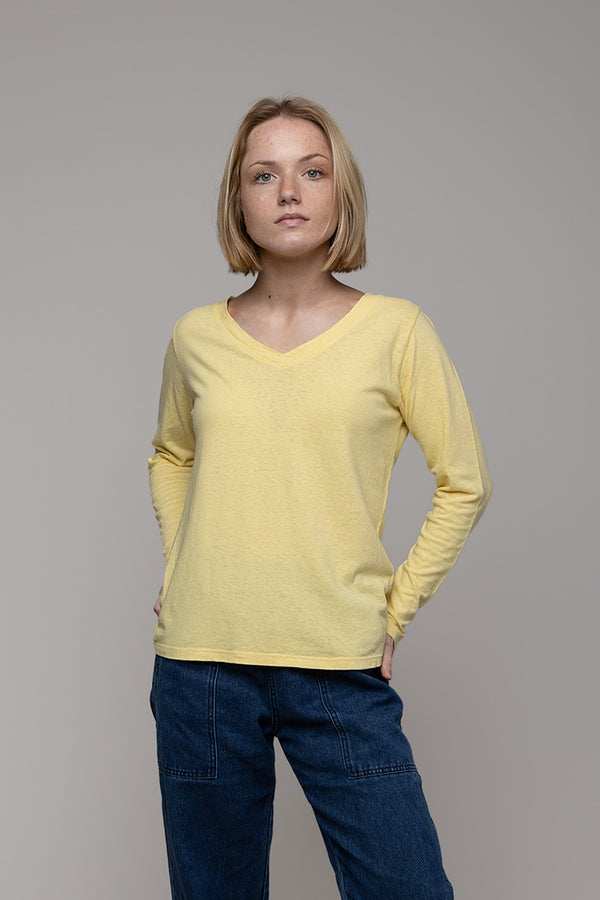 Finch Long Sleeve V-neck - Sale Colors | Jungmaven Hemp Clothing & Accessories / Color: