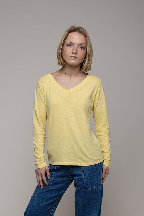 Finch Long Sleeve V-neck - Sale Colors | Jungmaven Hemp Clothing & Accessories / Color: