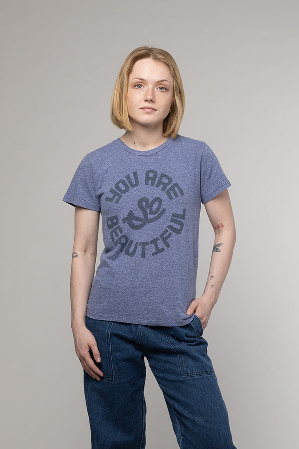 You Are So Beautiful Heathered Lorel Tee | Jungmaven Hemp Clothing & Accessories / Color: