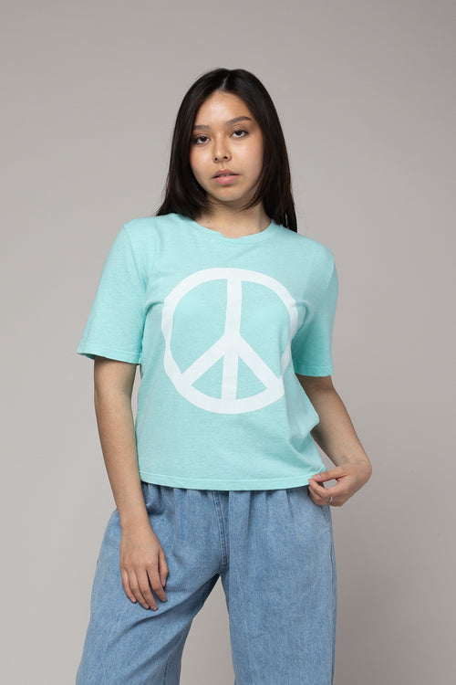 Peace Silverlake Cropped Tee | Jungmaven Hemp Clothing & Accessories / Color: