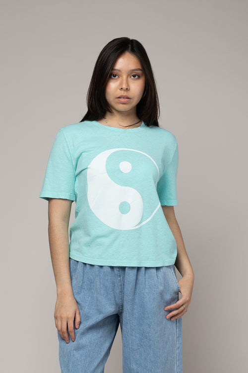 Yin Yang Silverlake Cropped Tee | Jungmaven Hemp Clothing & Accessories / Color: