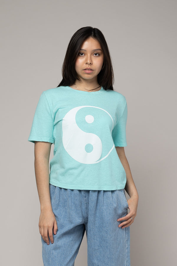 Yin Yang Silverlake Cropped Tee | Jungmaven Hemp Clothing & Accessories / Color:
