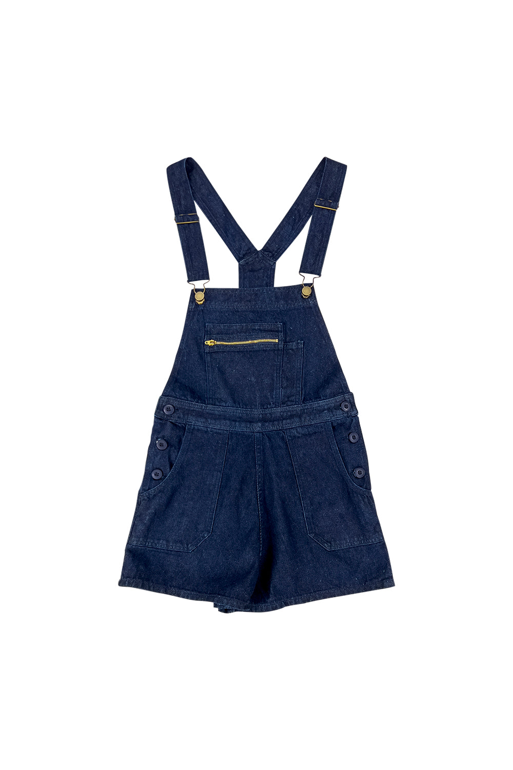 Alma Overall Denim Short | Jungmaven Hemp Clothing & Accessories / Color: Dark