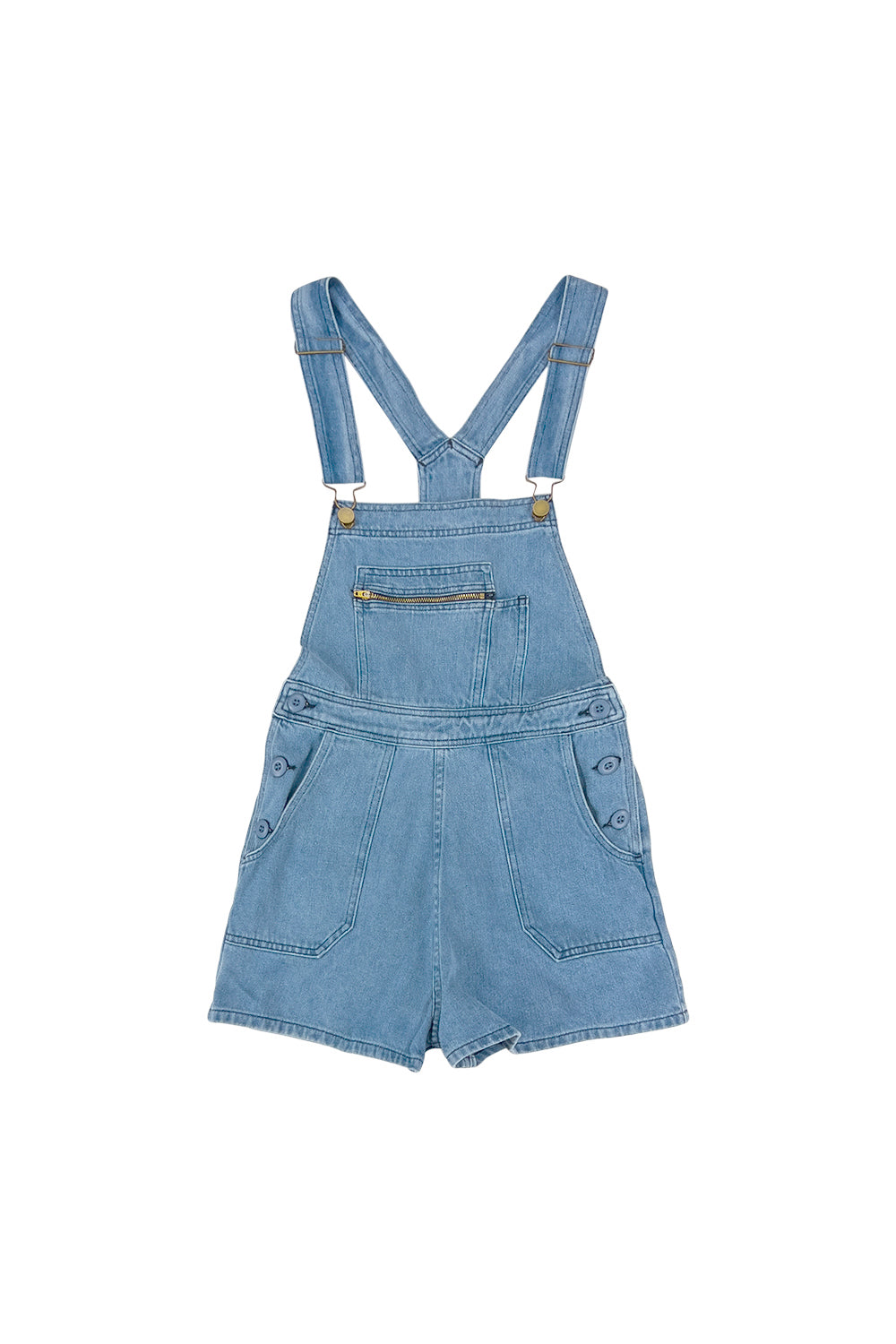 Alma Overall Denim Short | Jungmaven Hemp Clothing & Accessories / Color: Light