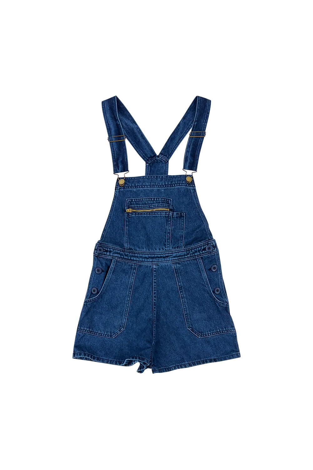 Alma Overall Denim Short | Jungmaven Hemp Clothing & Accessories / Color: Medium