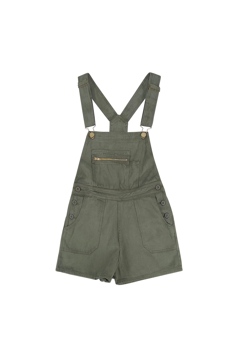 Olive green short overalls hotsell