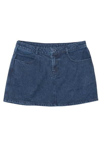 Atlas Denim Mini Skirt | Jungmaven Hemp Clothing & Accessories