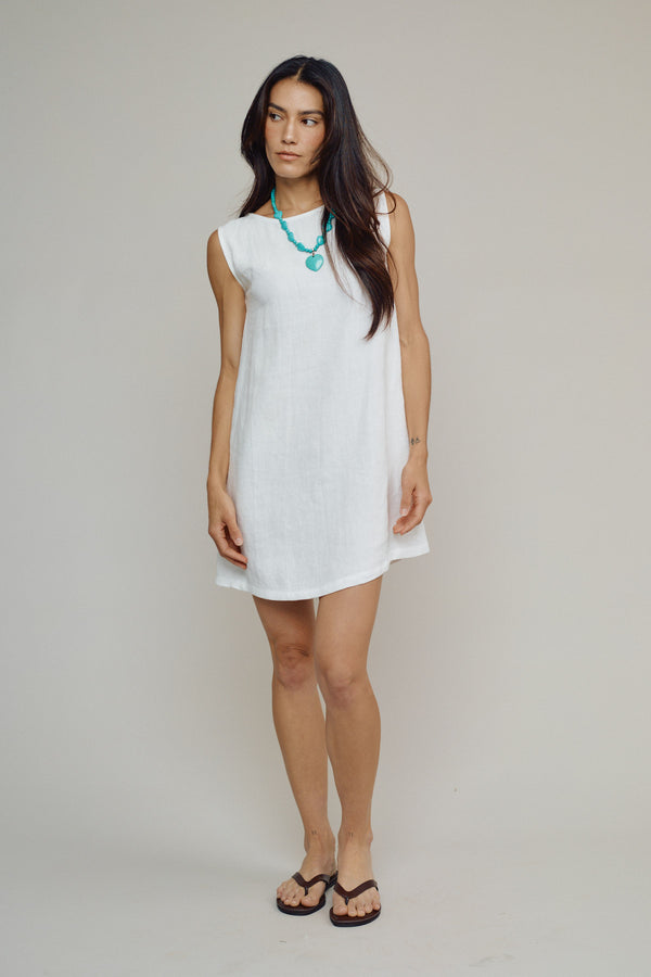 hemp linen dress Straight Dress with Front Slit in Neutral Beige Hemp Neutral Beige / 2XL / au