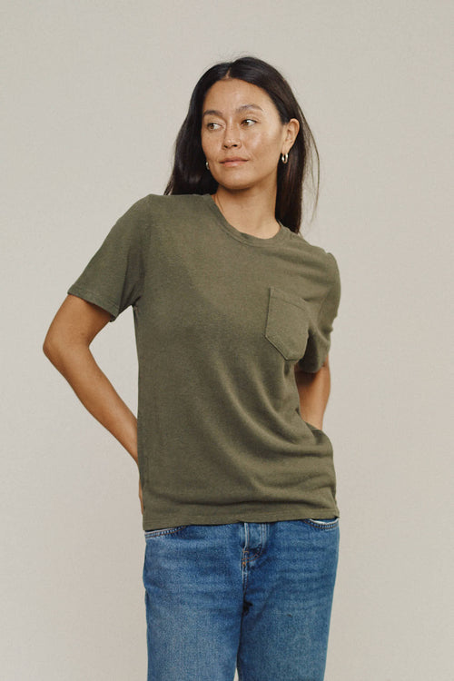 Baja Pocket Tee | Jungmaven Hemp Clothing & Accessories / model_desc: Tamiko is 5’8” wearing XS