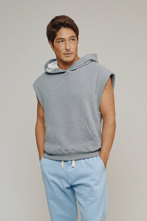 Heathered Balboa Hooded Sweatshirt | Jungmaven Hemp Clothing & Accessories / model_desc: Jeff is 5’10” wearing M