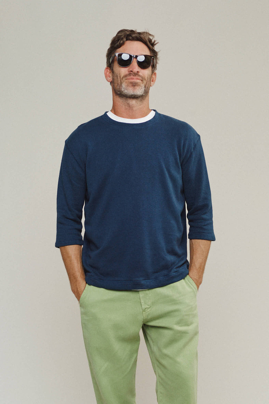 Heathered Duke 3/4 Sleeve Sherpa | Jungmaven Hemp Clothing & Accessories / Color: