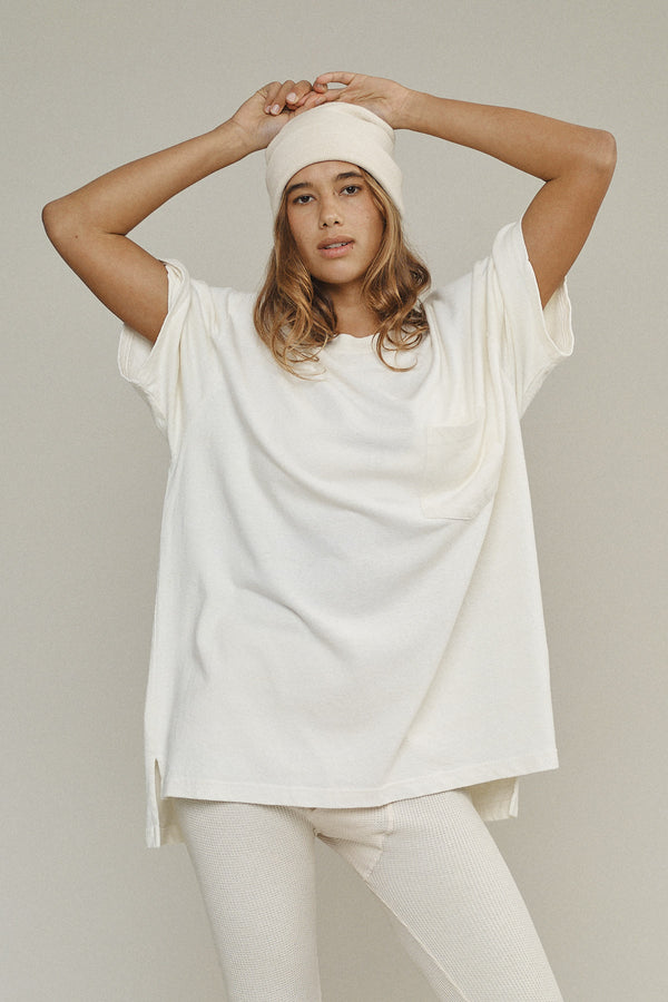 Big Tee | Jungmaven Hemp Clothing & Accessories/ model_desc: Maya is 5'10” wearing size 2