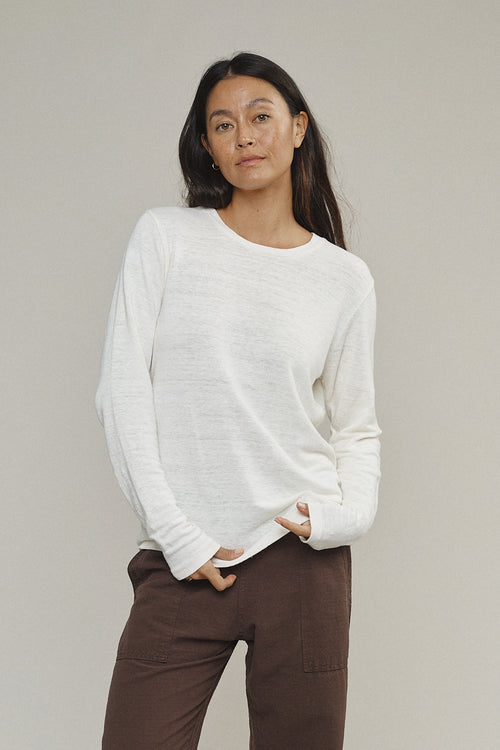 Bishop Long Sleeve Tee | Jungmaven Hemp Clothing & Accessories / model_desc: Tamiko is 5’8” wearing Small