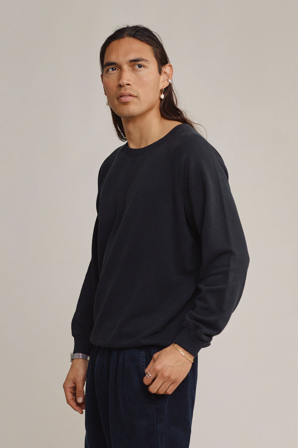 Bonfire Raglan Sweatshirt | Jungmaven Hemp Clothing & Accessories / model_desc: Fabian is 6’0” wearing L