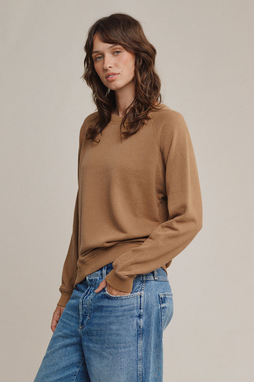 Bonfire Raglan Sweatshirt | Jungmaven Hemp Clothing & Accessories / model_desc: Tatchi is 5'9” wearing Size S