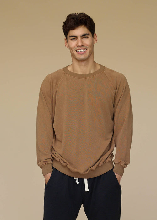 Bonfire Raglan Sweatshirt | Jungmaven Hemp Clothing & Accessories / model_desc: Henry is 6’0” wearing L