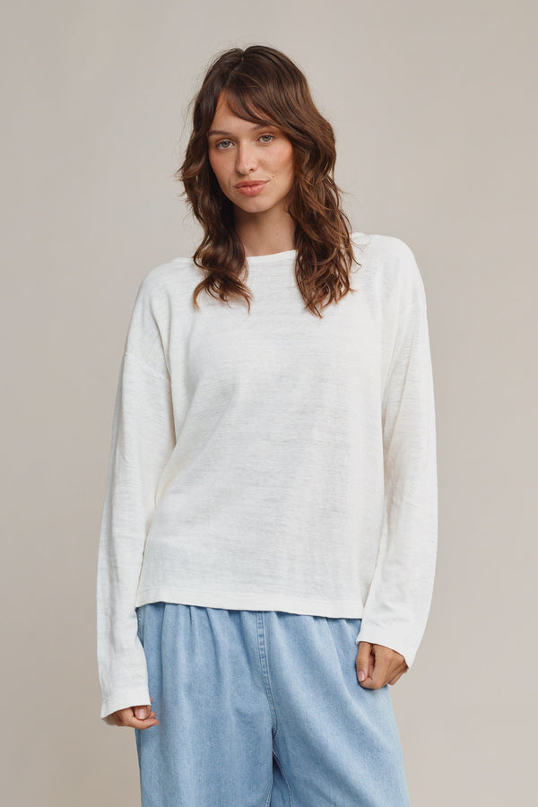 Breton Long Sleeve Tee | Jungmaven Hemp Clothing & Accessories / model_desc: Tatchi is 5’9” wearing S