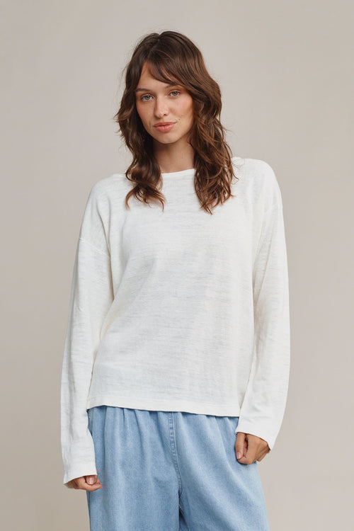 Breton Long Sleeve Tee | Jungmaven Hemp Clothing & Accessories / model_desc: Tatchi is 5’9” wearing S