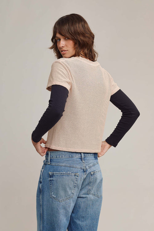 Carmen Mesh Cropped Tee | Jungmaven Hemp Clothing & Accessories / Color: