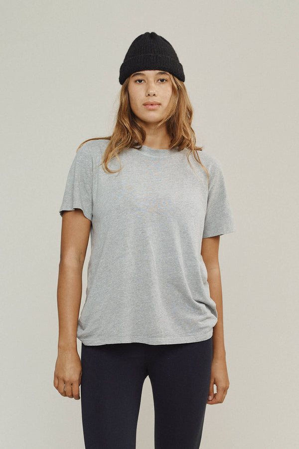 Heathered Jung Tee | Jungmaven Hemp Clothing & Accessories / model_desc: Maya is 5’10” wearing M