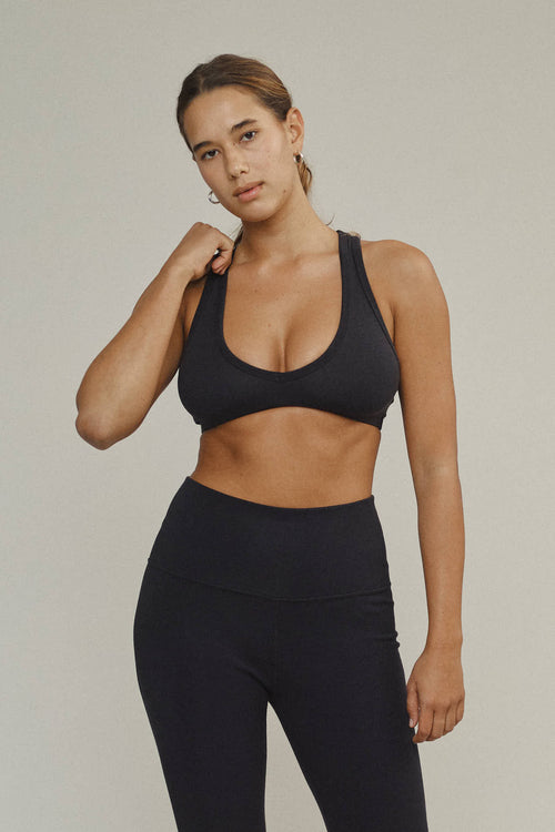 Racer Bra | Jungmaven Hemp Clothing & Accessories / model_desc: Maya is 5’10” wearing Small