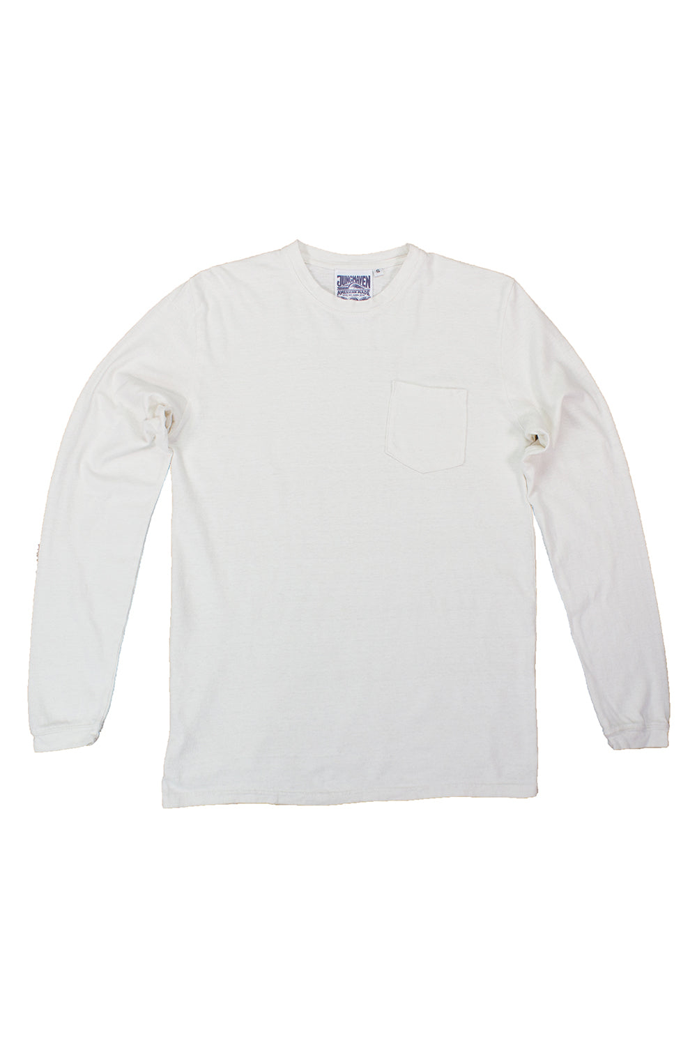Baja Long Sleeve Pocket Tee | Jungmaven Hemp Clothing & Accessories / Color: Washed White