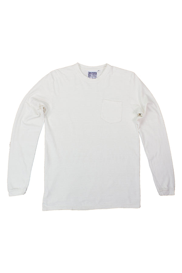 Baja Long Sleeve Pocket Tee | Jungmaven Hemp Clothing & Accessories / Color: Washed White
