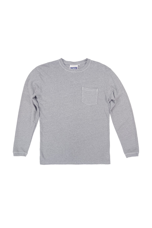 Heathered Baja Long Sleeve Pocket Tee | Jungmaven Hemp Clothing & Accessories / Color: Athletic Gray