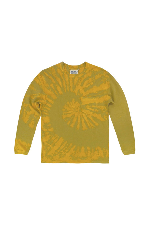 Swirl Baja Long Sleeve Tee | Jungmaven Hemp Clothing & Accessories / Color: Citrine Yellow
